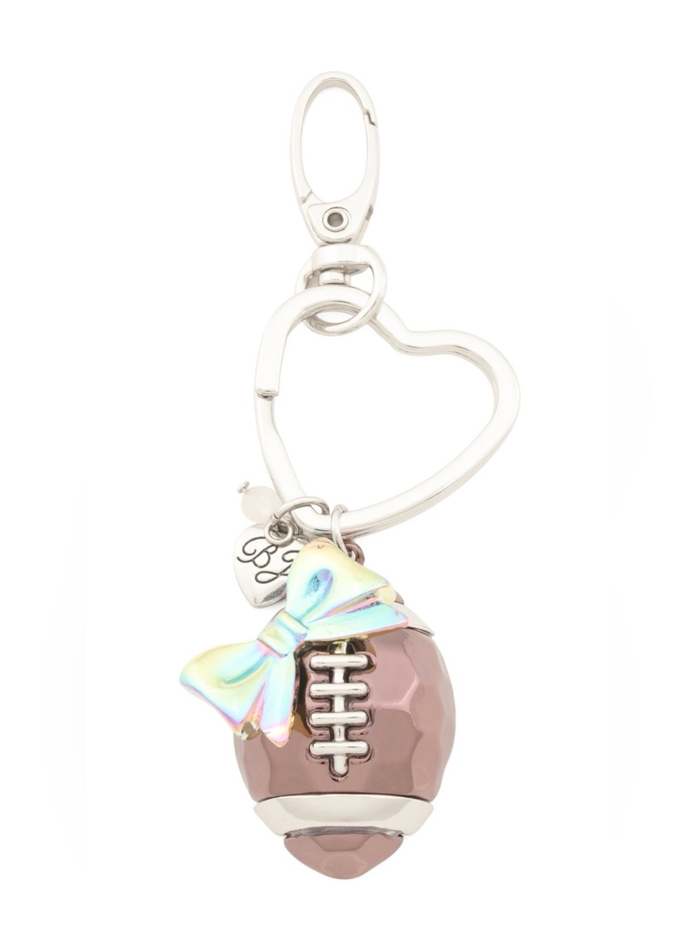 Betsey Johnson Football Bow Keychain/Bag Charm